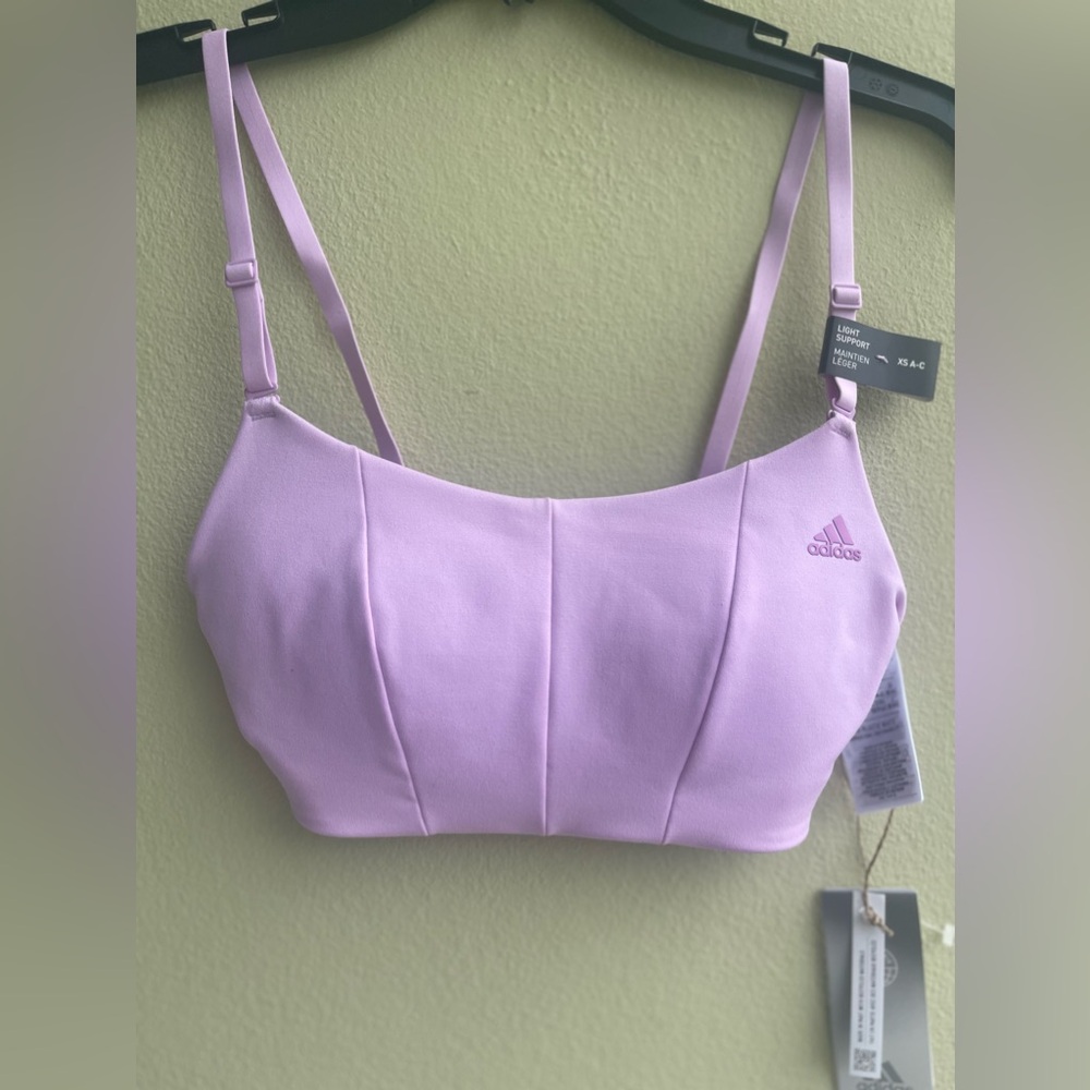 Adidas active performance bliss lilac sportsbra, US size XS womens, New with tag